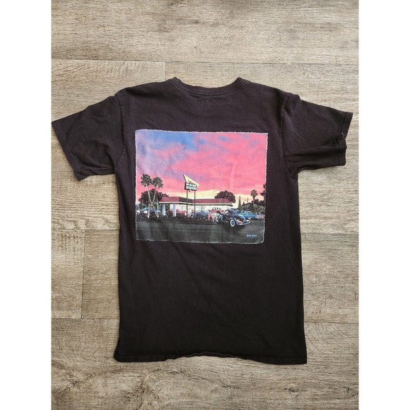 IN N OUT Burger Texas T Shirt Cars Graphic on Back Black Men Sz Small *EUC* - Picture 3 of 4